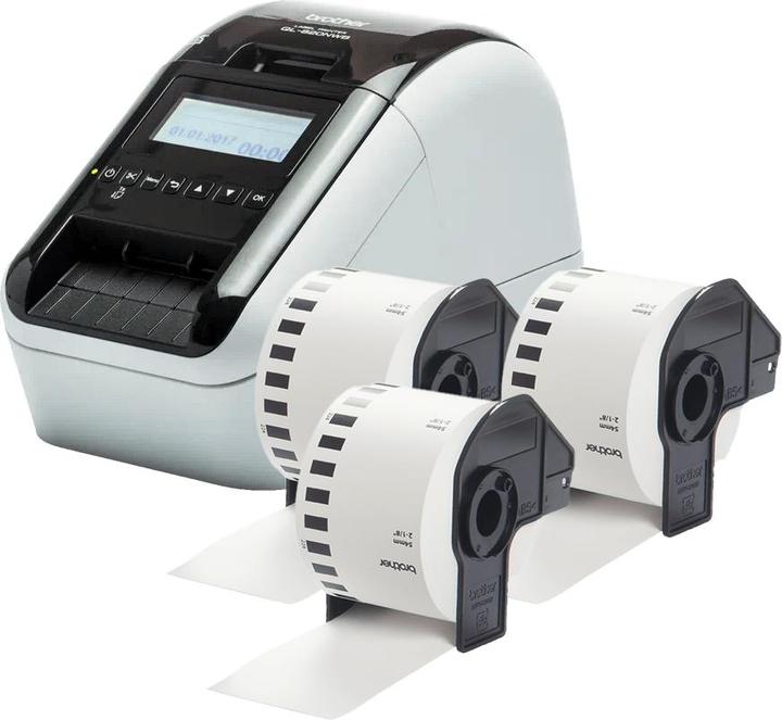 Image du produit Brother QL-820NWBcVM incl. 3 rouleaux d'étiquettes (300 dpi)