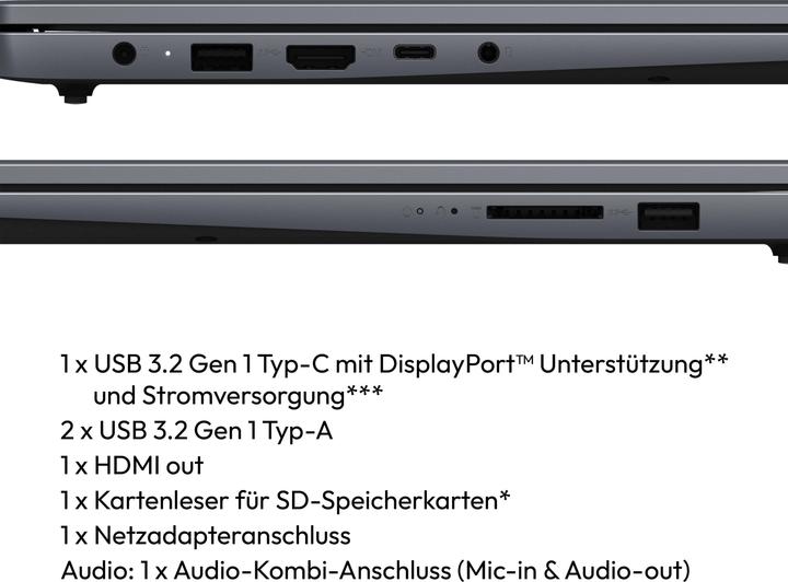 Produktbild Medion E15235 (MD62610), dunkelgrau (15.59", Intel Core i3-N305, 8 GB, 512 GB, Eng. Int.)