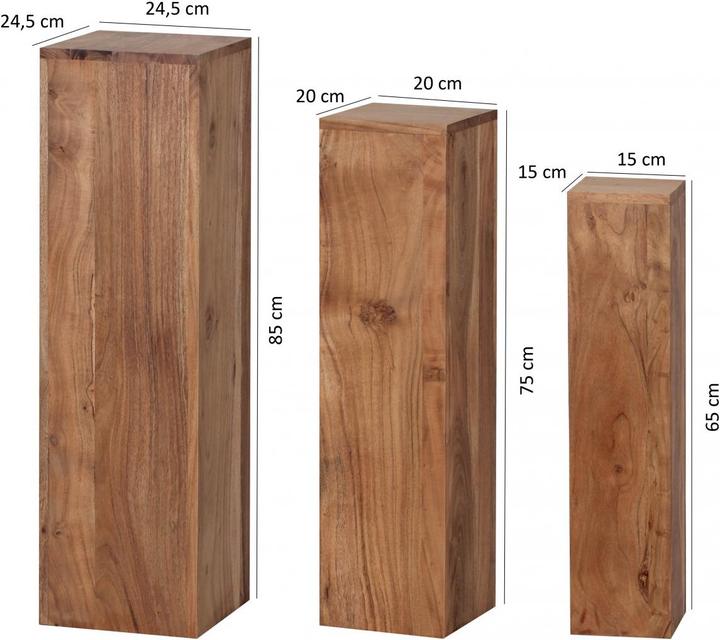 Immagine prodotto Wohnling Mumbai (24,5 x 24,5 x 85 cm, 20 x 20 x 75 cm, 15 x 15 x 65 cm)