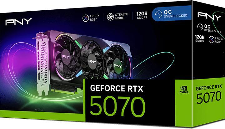 Actual product image PNY GeForce RTX 5070 Epic-X RGB OC (12 GB)