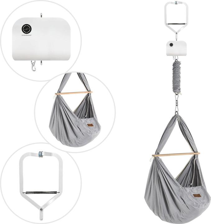 Image du produit Schmusewolke Pince de porte avec moteur et berceau à ressort bio