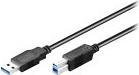 Actual product image MicroConnect USB A – USB B (5 m, USB 3.2 Gen 1)