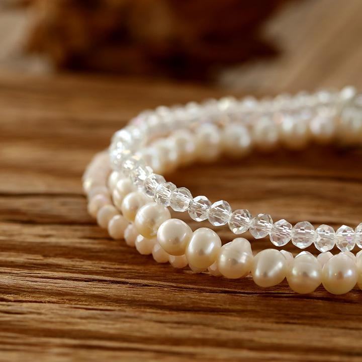 Immagine prodotto Andreani Bracciale con vere perle d'acqua dolce (8 cm, Perle)
