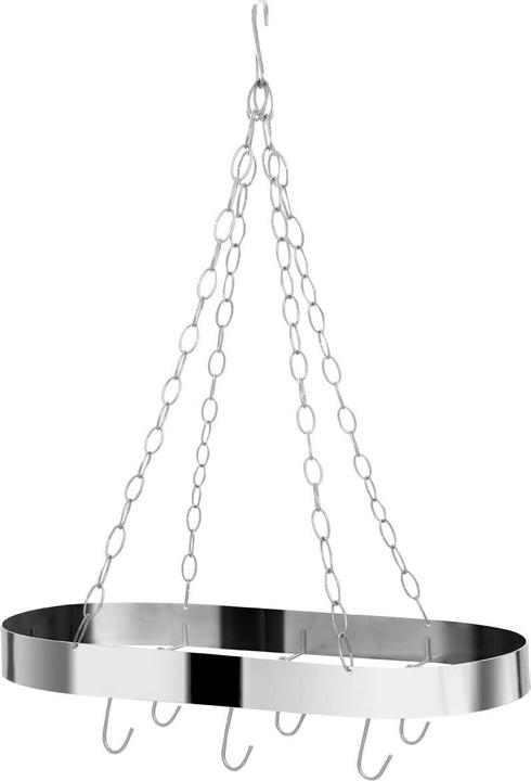 Immagine prodotto Fifty five south Mensola appendiabiti a soffitto Oval Silver in acciaio inox 60 x 72 cm (31 x 60 x 72 cm)