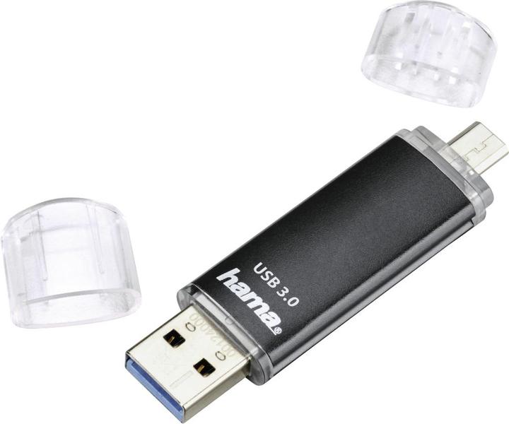Actual product image Hama Laeta Twin (32 GB, Micro USB, USB-A, USB 3.0)