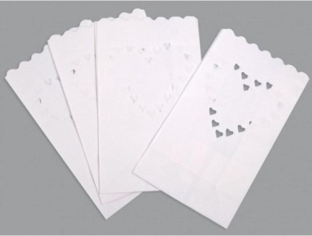 Productafbeelding Partydeco Lantaarns, kaarsenzakken, 15 x 9 x 26cm (1 pkt / 10 stuks) (10 Pcs.)