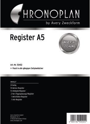Produktbild Chronoplan Register (A5, Deutsch)