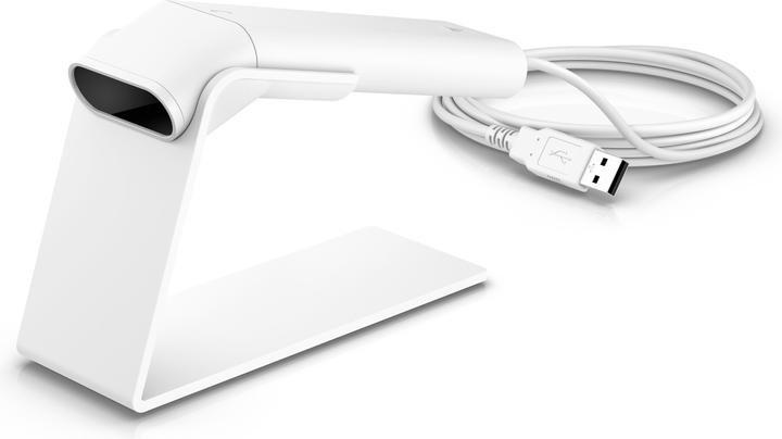 Produktbild HP Engage One Prime White Barcode Scanner, Lecteur de code barre portable, 2D, LED, Avec fil, USB, B (2D-Barcodes, Text, 1D-Barcodes, QR-Code)