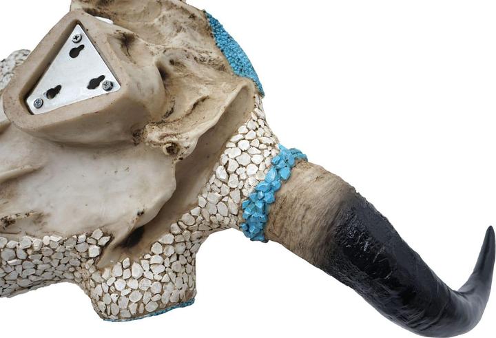 Immagine prodotto Swisshandel24 Cranio di mucca Deco HWC-D31, Trofeo con testa di toro e testa di mucca con mosaico, poliresina