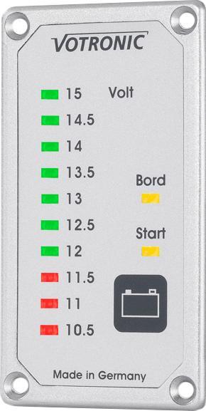 Actual product image Votronic 1245 Duo battery tester for wall mounting