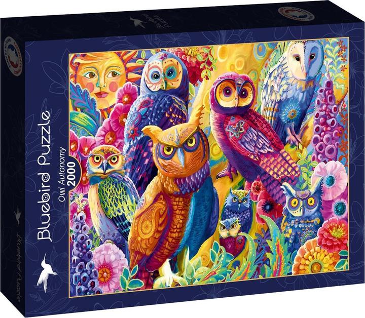 Actual product image Bluebird Puzzle 2000 Colourful Owls (2000 pieces)