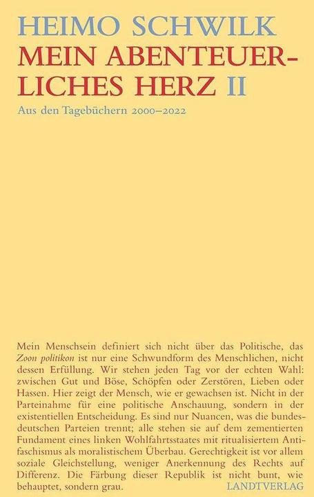 Image du produit Mein abenteuerliches Herz (Band II) (Allemand, Heimo Schwilk, 2023)