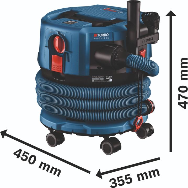 Actual product image Bosch Professional GAS 18V-12 MC cordless hoover, solo version (Wet dry vacuum cleaner)