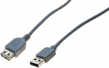 Produktbild Exertis Connect USB 2.0 Verlängerungskabel, USB St. A / USB Bu. A, grau, 5,0 m High Speed USB-Kabel für Standardanwe (5 m, USB 2.0)