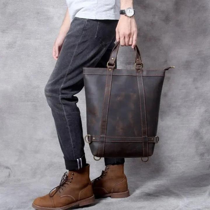 Produktbild Only-Bags.Store Handgefertigter Lederrucksack, Ledertasche Tote