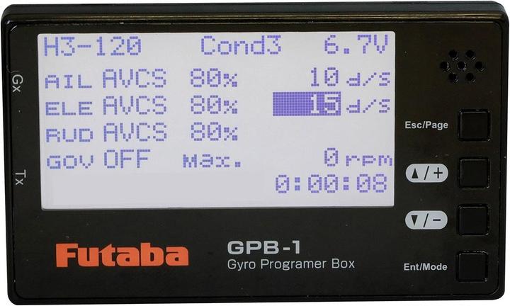 Actual product image Futaba CGY760R Gyro with GPB-1 Programmer