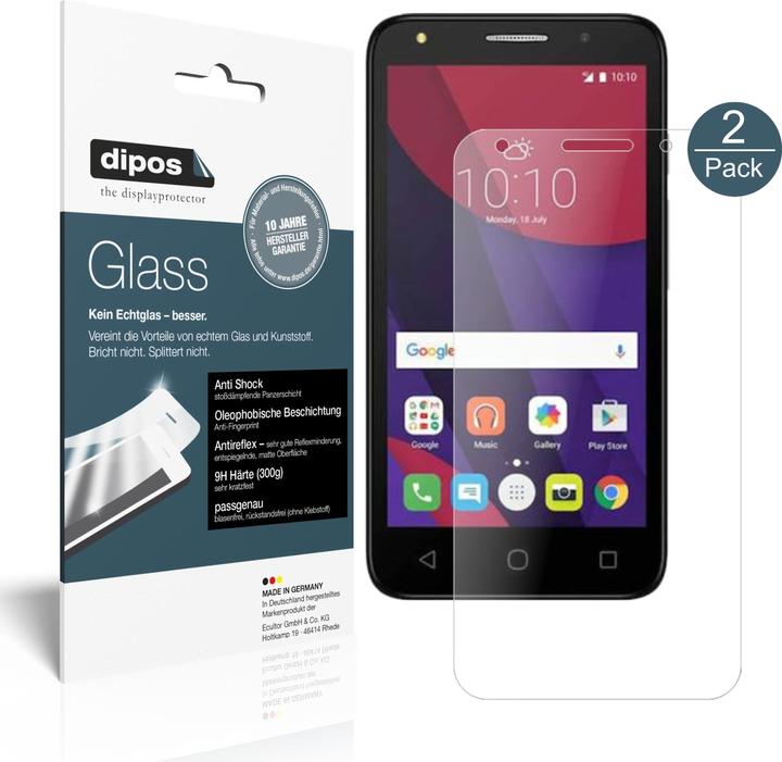 Actual product image Dipos Screen Protector Anti-Shock (2 Piece, Alcatel Pixi 4)