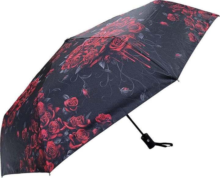 Spiral Faltbarer Regenschirm Blutige Rose