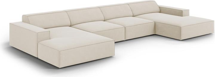 Actual product image Micadoni Velvet Panoramic Sofa, "Jodie", 6 Seats, 364x166x70Made in Europe (Sofa landscape)