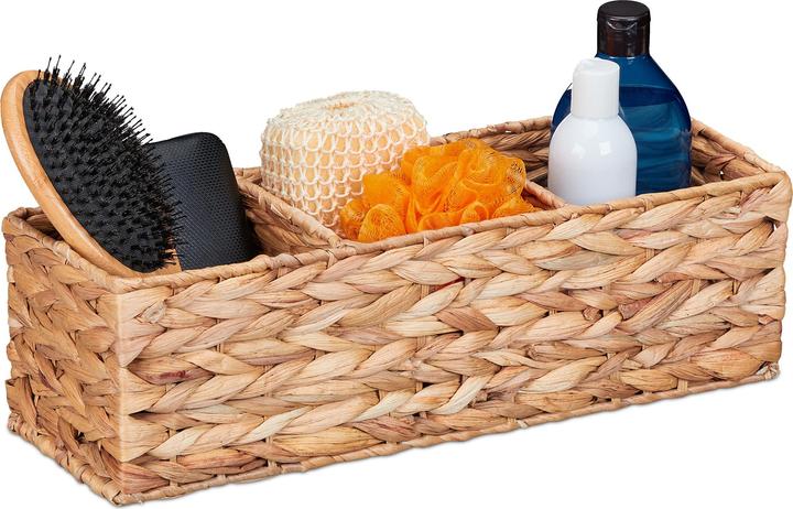 Actual product image Relaxdays Water hyacinth storage basket (1 x, 42.5 x 15 x 13 cm)