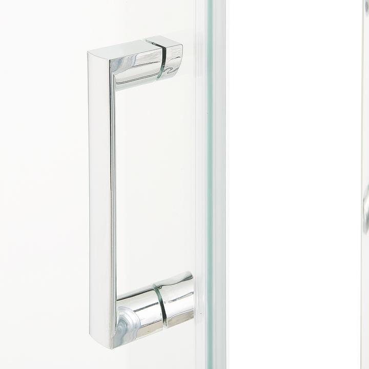 Produktbild Beliani Duschabtrennung aus Temperglas 70 x 70 x 185 cm silber DARLI (70 cm, 70 cm, 185 cm)