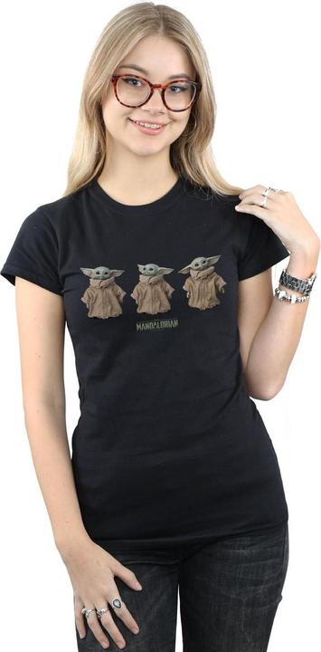 Immagine prodotto Star Wars The Mandalorian The Child Poses Maglietta Donna (XXL)