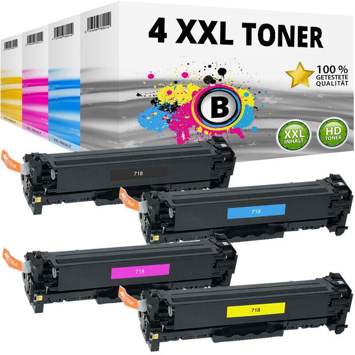 Produktbild Druckfuxx 4x TONER Kartusche für Canon 718 i-Sensys MF 724CDW 728CDW 729CX MF 83