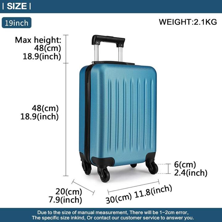 Image du produit Kono Kofferset Trolley Hartschale mit 4 Rollen (85 l, Bagage à main (jusqu'à 50l), M (50 - 90l))