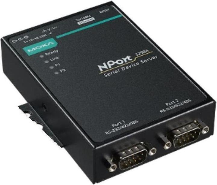 Produktbild Moxa 2-Port RS-232422485 Device Server ohne Adapter, 0 bis 60C Betriebstemperatur