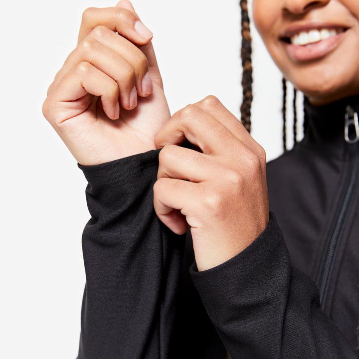 Produktbild Domyos Trainingsjacke mit Reissverschluss Damen - schwarz (L)
