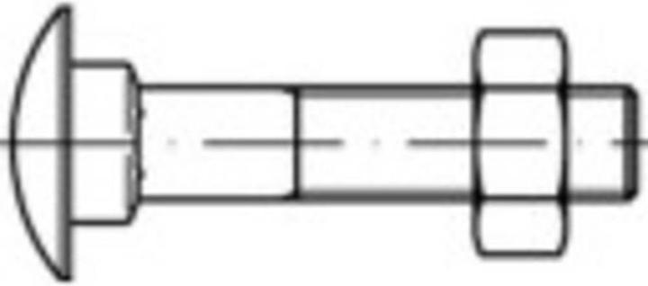 Produktbild Toolcraft Flachrundschraube M10 300 mm A (25 Schrauben pro Stück)