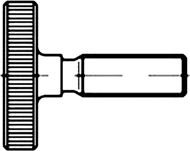 Produktbild Toolcraft Rändelschrauben M6 35 mm Stahl (25 Schrauben pro Stück)