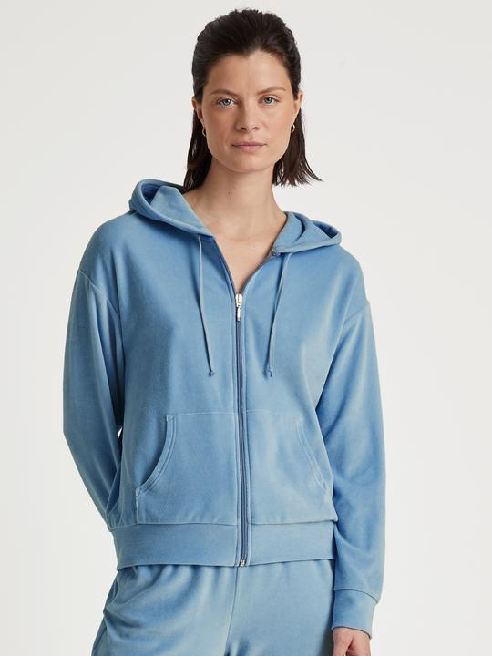 Produktbild Calida Sweatjacke Loungewear "Lounge Velours" hellblau (38)