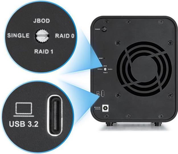 Actual product image Terramaster D5 Hybrid (M.2 2280, 2.5", 3.5")