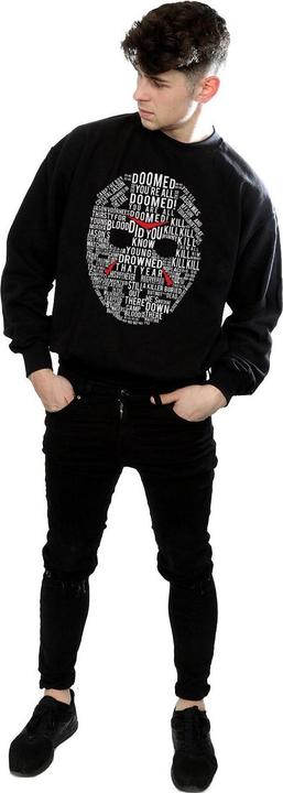 Actual product image Absolute Cult Mens Jason Text Mask Sweatshirt (XL)