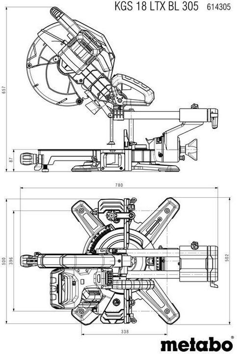 Image du produit Metabo KGS 18 LTX BL 305