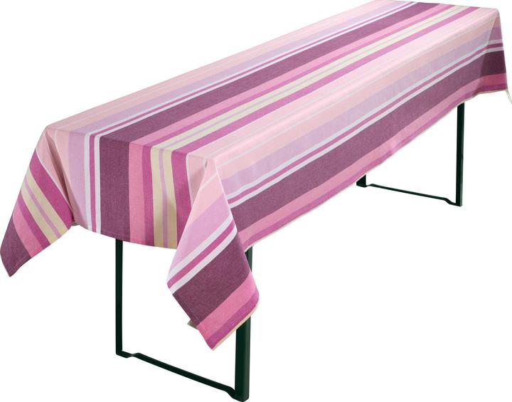 Actual product image Redbest Bierbank-Auflagen und Tischdecke "Streifen" 3-tlg. (90 x 260 cm)