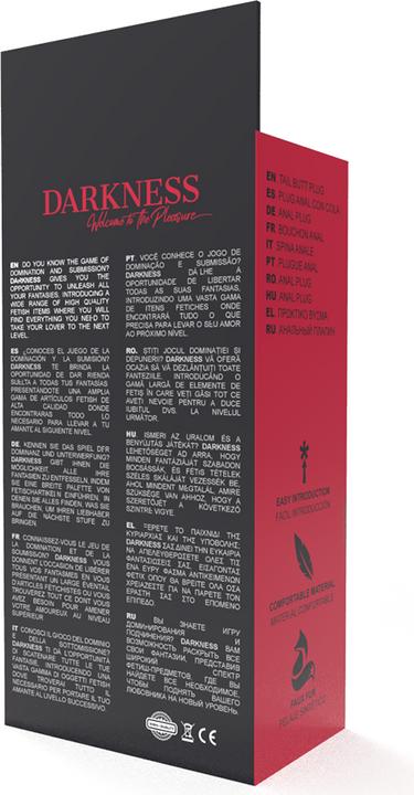 Produktbild Darkness Analplug aus Metall mit schwarzem Hasenschwanz
