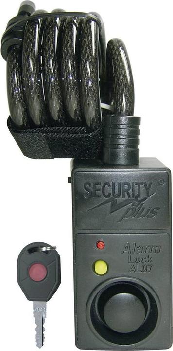 Security Plus Kabelschloss AL07 Schwarz mit (120 cm)