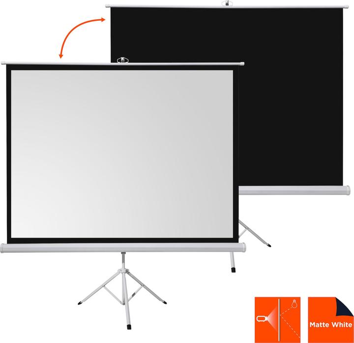 Produktbild Celexon basic mobile Beamer-Stativ-Leinwand in wenigen Minuten Auf-/Abgebaut - optimal für Heimkino (200", 1:1)
