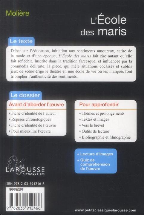 Actual product image L'école des maris : comédie en 3 actes (French, Molière, 2014)