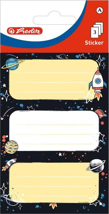 Produktbild Herlitz Buchetiketten Space, 76 x 35 mm