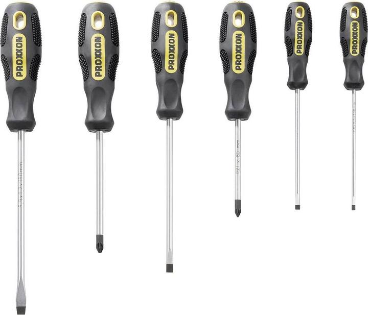 Actual product image Proxxon Workshop screwdriver set (Pozidriv cross recess (PZ), Slotted screws)