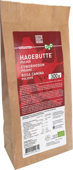 NaturKraftWerke Hagebutte Pulver Bio/kbA Nachfüllung (1 Stück, Pulver, 300 g)