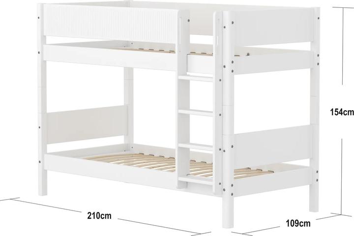 Immagine prodotto Flexa Letto a castello bianco con scanalature (90 x 200 cm)