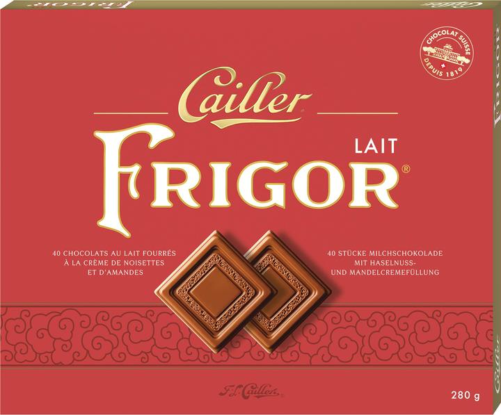 Image du produit Cailler Frigor Carrés Chocolat au Lait Fourré 40 pièces (280 g)