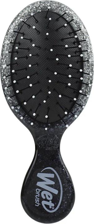 Wet Brush Mini Detangler Hair Brush, Sparkling Silver/Black
