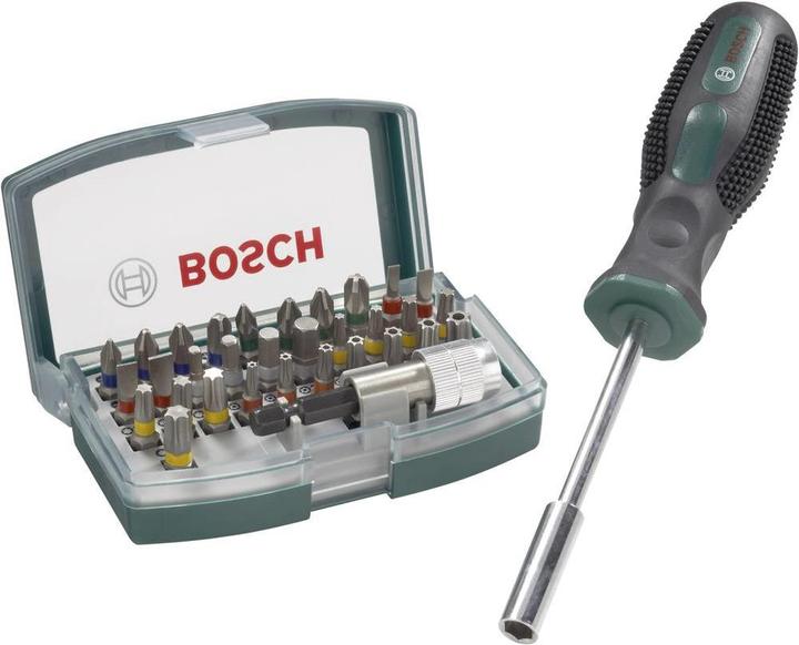 Produktbild Bosch Professional Zubehör Bit-Set (Kreuz Pozidriv PZ M1, Kreuz Pozidriv PZ M2, Kreuz Pozidriv PZ M3, Kreuz Phillips PH M1, Kreuz Phillips PH M2, Kreuz Phillips PH M3, Schraubschlitz M3, Schraubschlitz M4, Schraubschlitz M5, Schraubschlitz M6, Sechskant (hexagonal) M3, Sechskant (hexagonal) M4, Sechskant (hexagonal) M5)