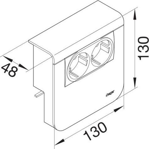 Image du produit Hager TEH SL200809409011 Support d'appareil SL20080 2xSTD grahitschwa (2 cm)
