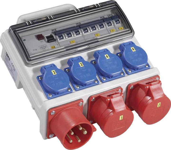 Actual product image PCE CEE power distributor (4 x, CEE 32/5, CEE 7/3, CEE)